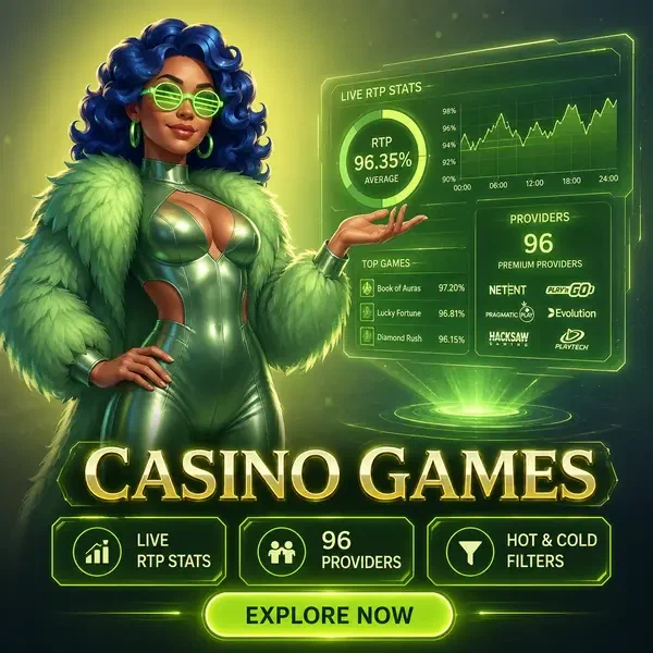 Glamouröse Schatzmeisterin bei Spinwinera Casino präsentiert Live-RTP-Statistiken und Spielfilter-Anzeige