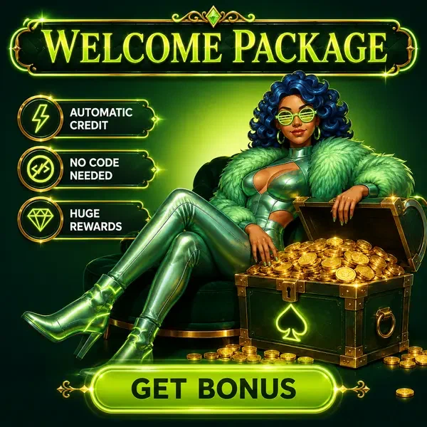 Glamouröse Frau präsentiert Willkommensbonus-Schatz bei Spinwinera Casino